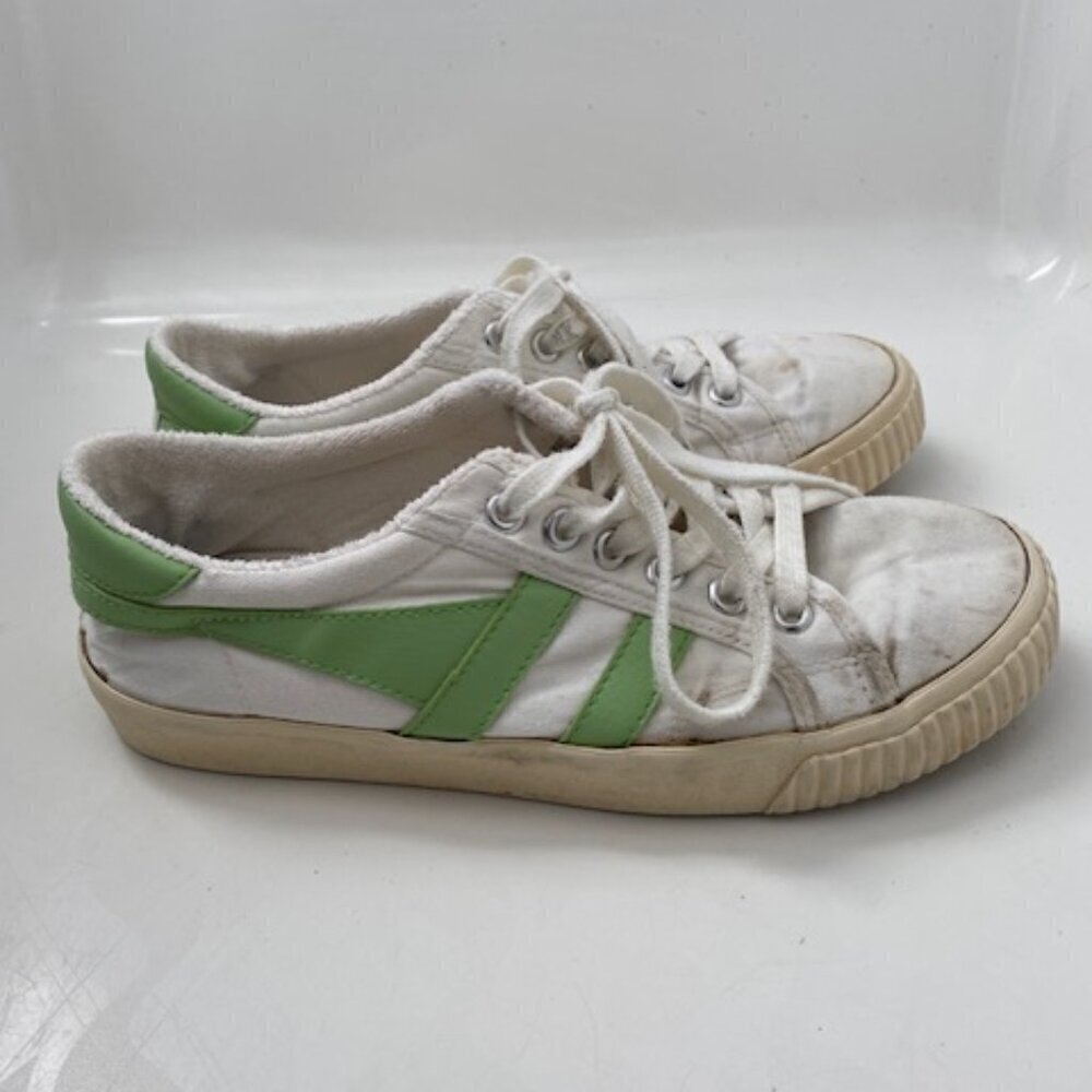 GOLA White Green Canvas Mark Cox Tennis Shoes Sneakers Sz 7 - Picture 5 of 13